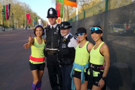 3 ladies with London Police